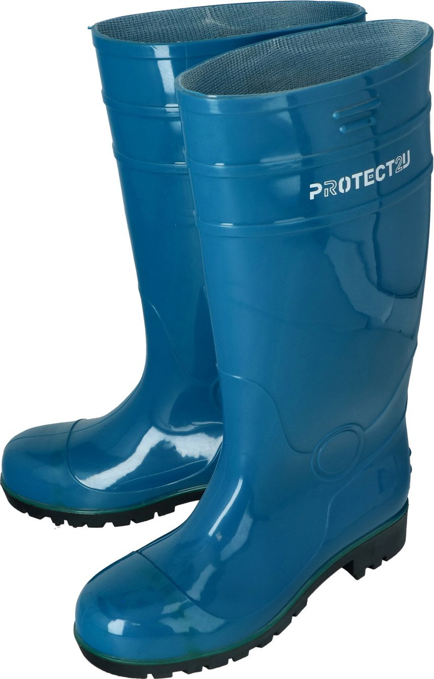 PROTECT2U PROTECT2U Kalosze męskie z podnoskiem stalowym PCV niebieskie 38 one size