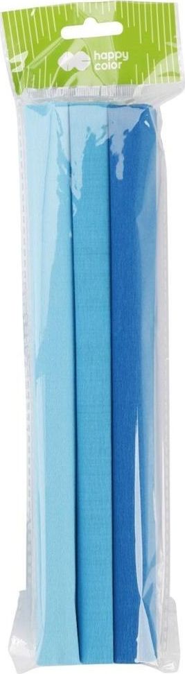 GDD Bibuła marszczona 25x200cm niebieski mix 3szt