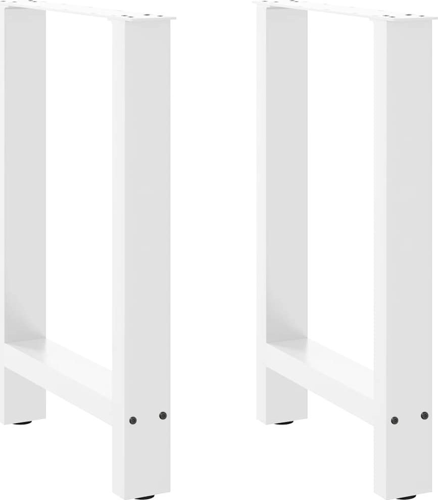 vidaXL vidaXL Nogi do stolika kawowego, białe, 2 szt., 60x(72-73) cm, stal