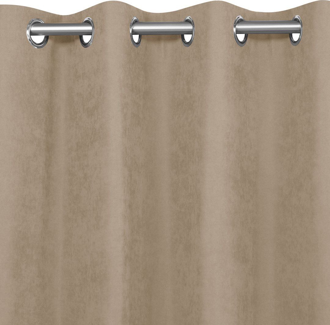 Homede Homede Zasłona MILANA szenilowa na srebrnych przelotkach 560x270 beżowa