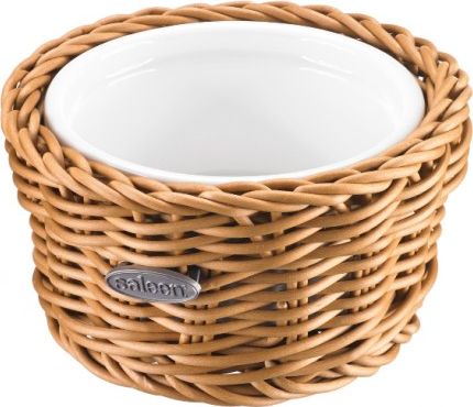 Saleen Saleen, porcelanowa miseczka z koszykiem, śr.11x6cm, beżowy, 02100404160