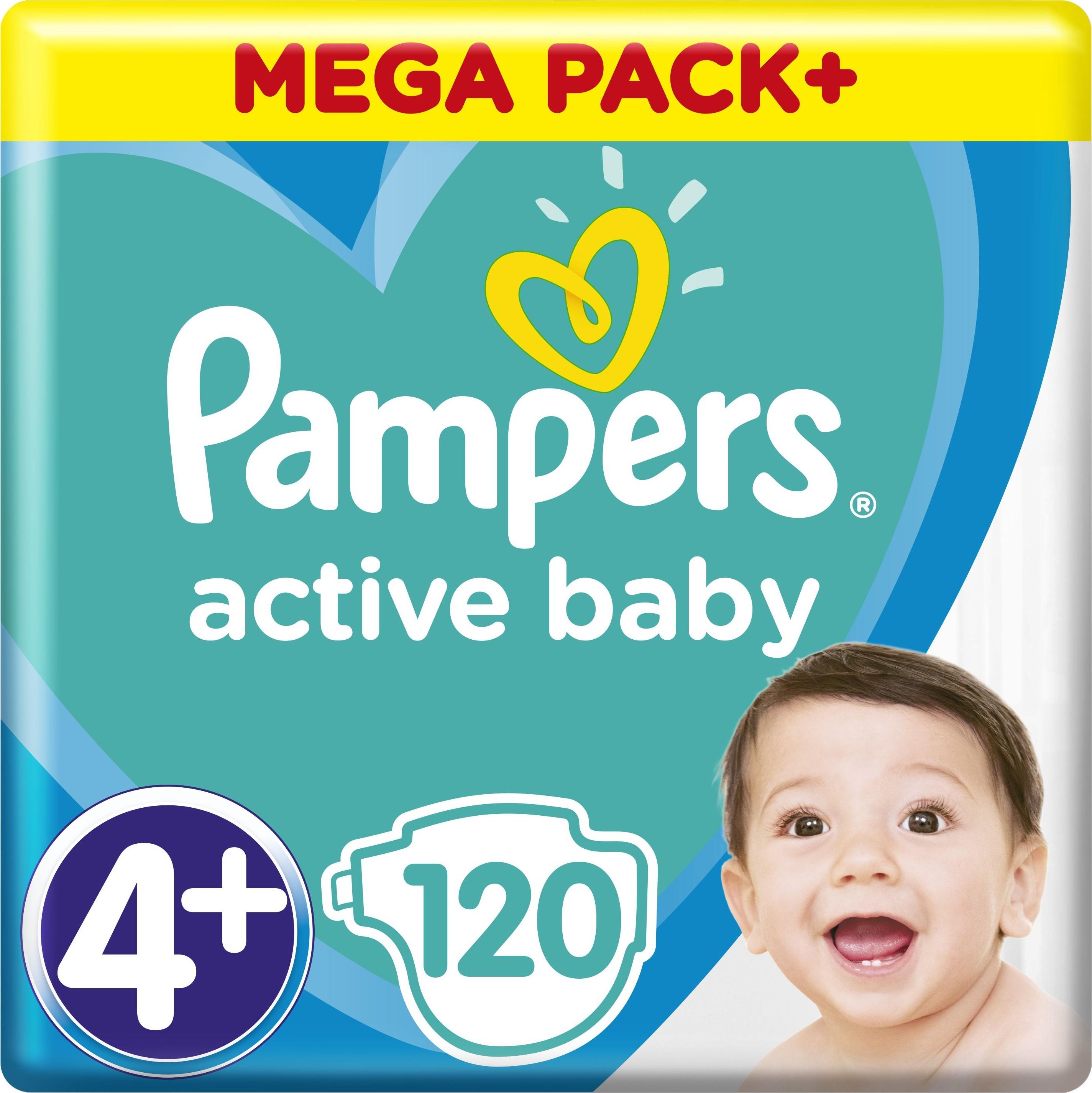 Pieluszki Pampers Active Baby 4+, 10-15 kg, 120 szt.