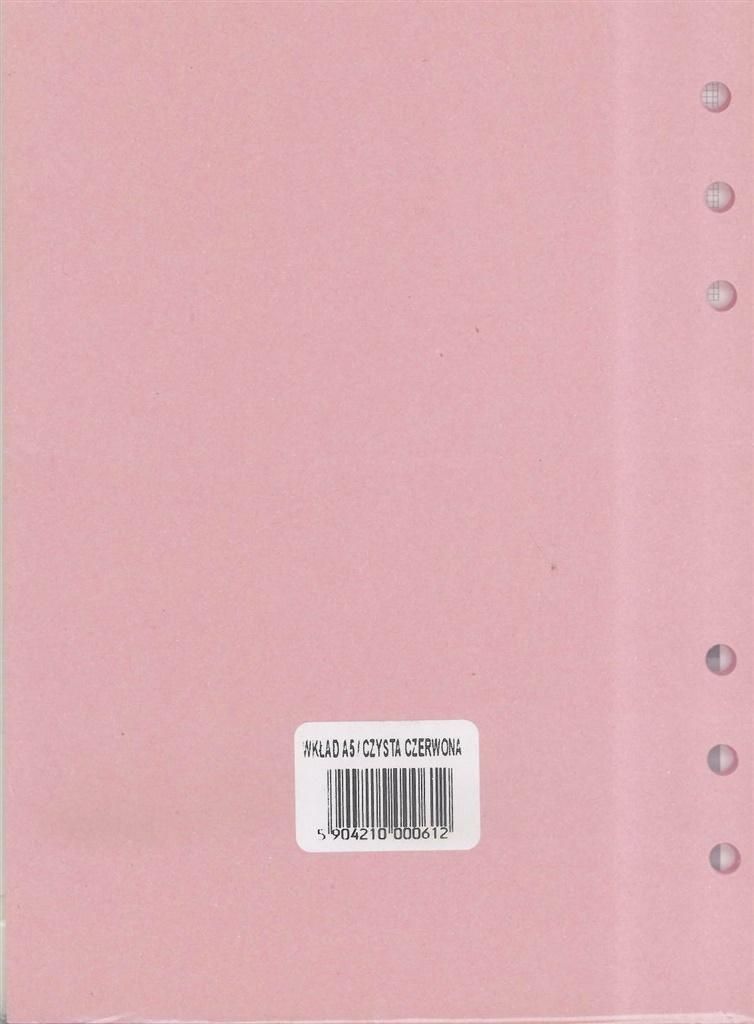 Antra Wkład do organizera A5 Czysta czerwona (270050)