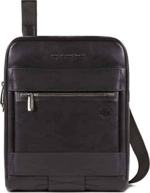 Piquadro Piquadro, Obidos, Leather, Small, Crossbody Bag, Black, 22 x 28 x 5 cm, For Men For Men