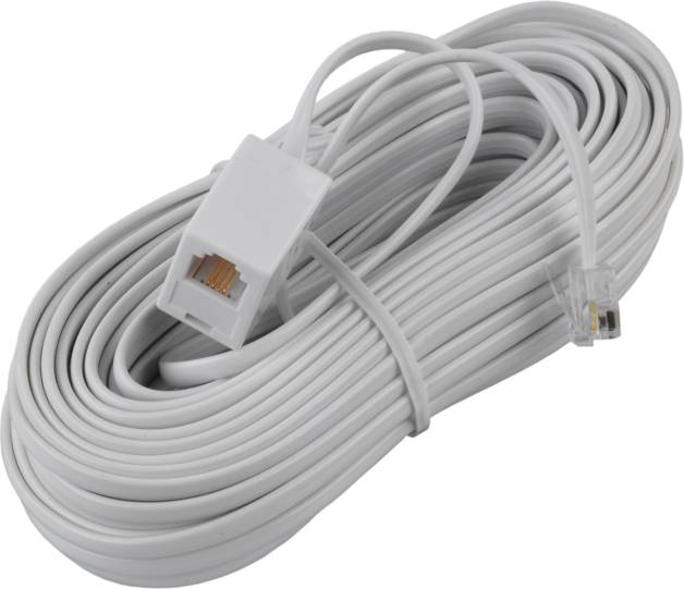Przedłużacz telefoniczny (M/F) Biały 5m (TEL0034-5)