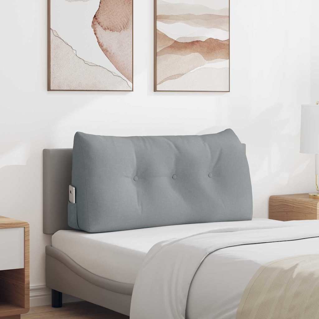 vidaXL Poduszka na plecy Jasnoszary 100 x 24 x 50 cm tkanina