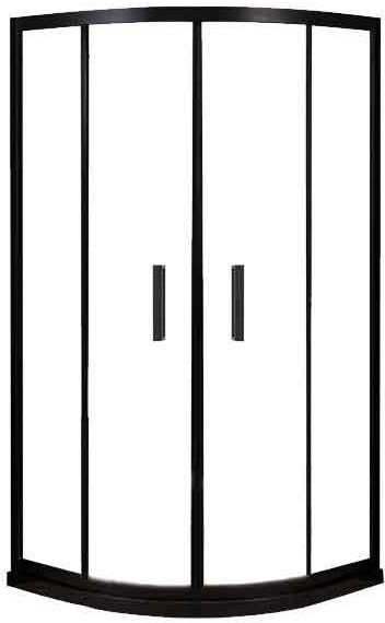 Kabina prysznicowa BLACK LOFT industrial czarna 90 półokrągła