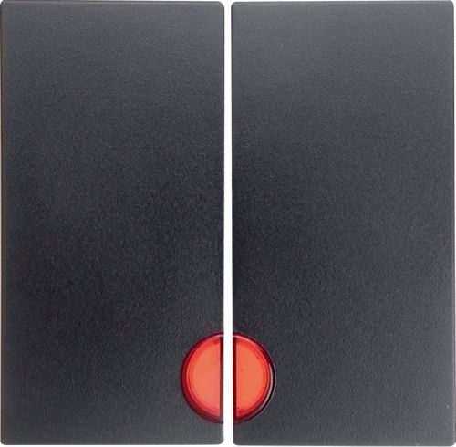 Berker Klawisz podwójny z czerwoną soczewką B.3/B.7 antracyt (16271606)