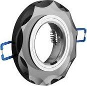 Oprawa sufitowa szklana halogena GU10, Mr16 czarna okrągła