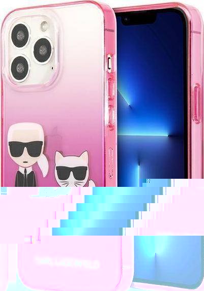 Karl Lagerfeld Karl Lagerfeld KLHCP13LTGKCP iPhone 13 Pro / 13 6,1" hardcase różowy/pink Gradient Ikonik Karl & Choupette