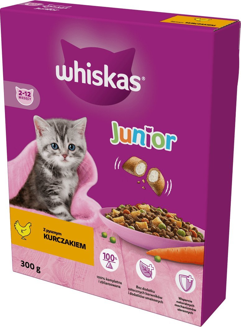 Whiskas Junior z kurczakiem 300g