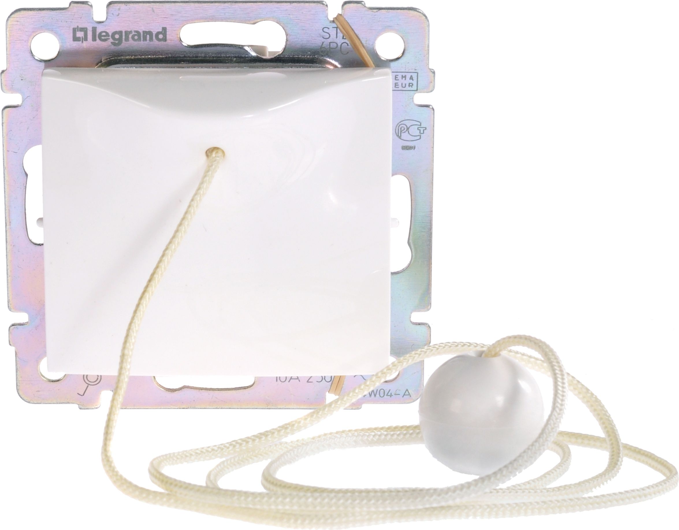 Legrand Przycisk jednobiegunowy Valena z cięgnem biały (774419)
