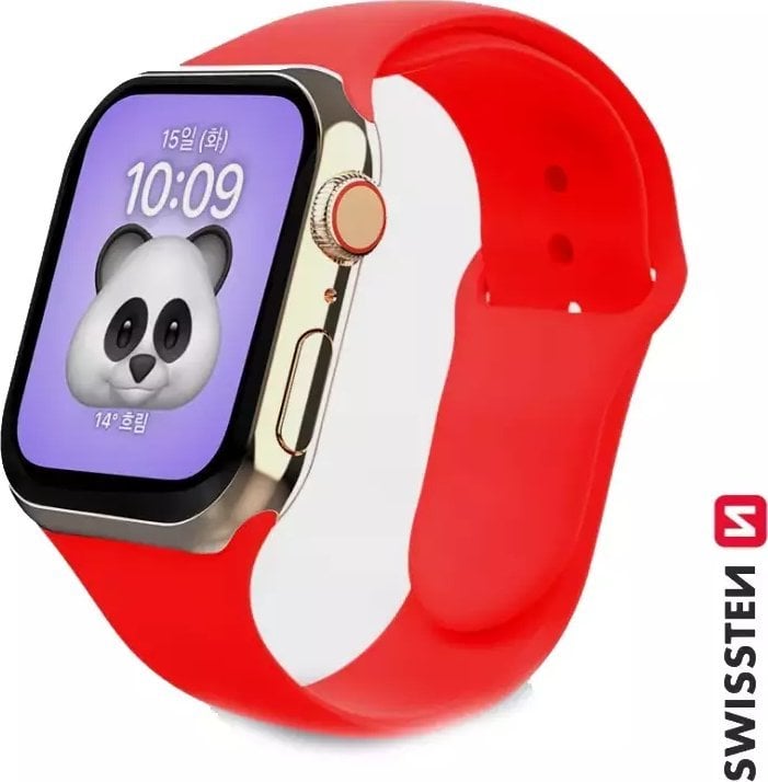 Swissten Silicone band for apple watch 38-40 mm red