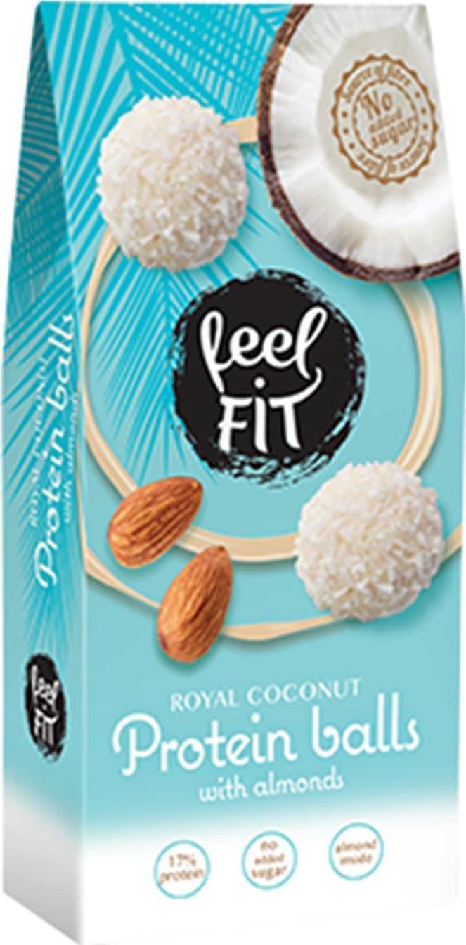 Feel FIT Kulki proteinowe z migdałami bez cukru 63 g