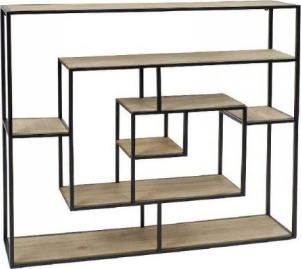 DKD Home Decor Regał DKD Home Decor Czarny Metal Drewno MDF (83 x 17 x 83 cm)