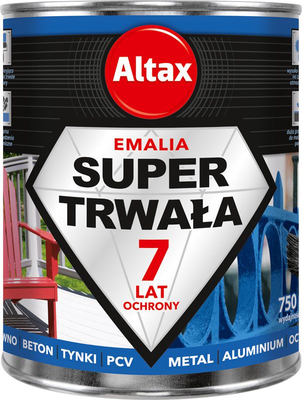 ALTAX Emalia Super Trwała biały mat 0,25L
