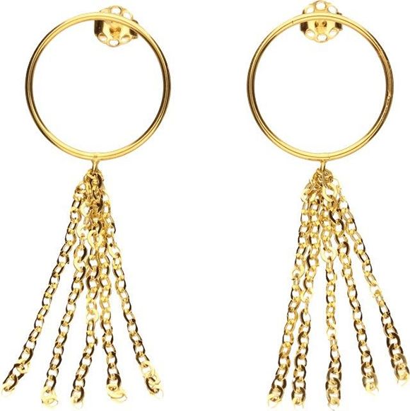 Lovrin Złote kolczyki 585 wiszące z łańcuszkami 1,78 g