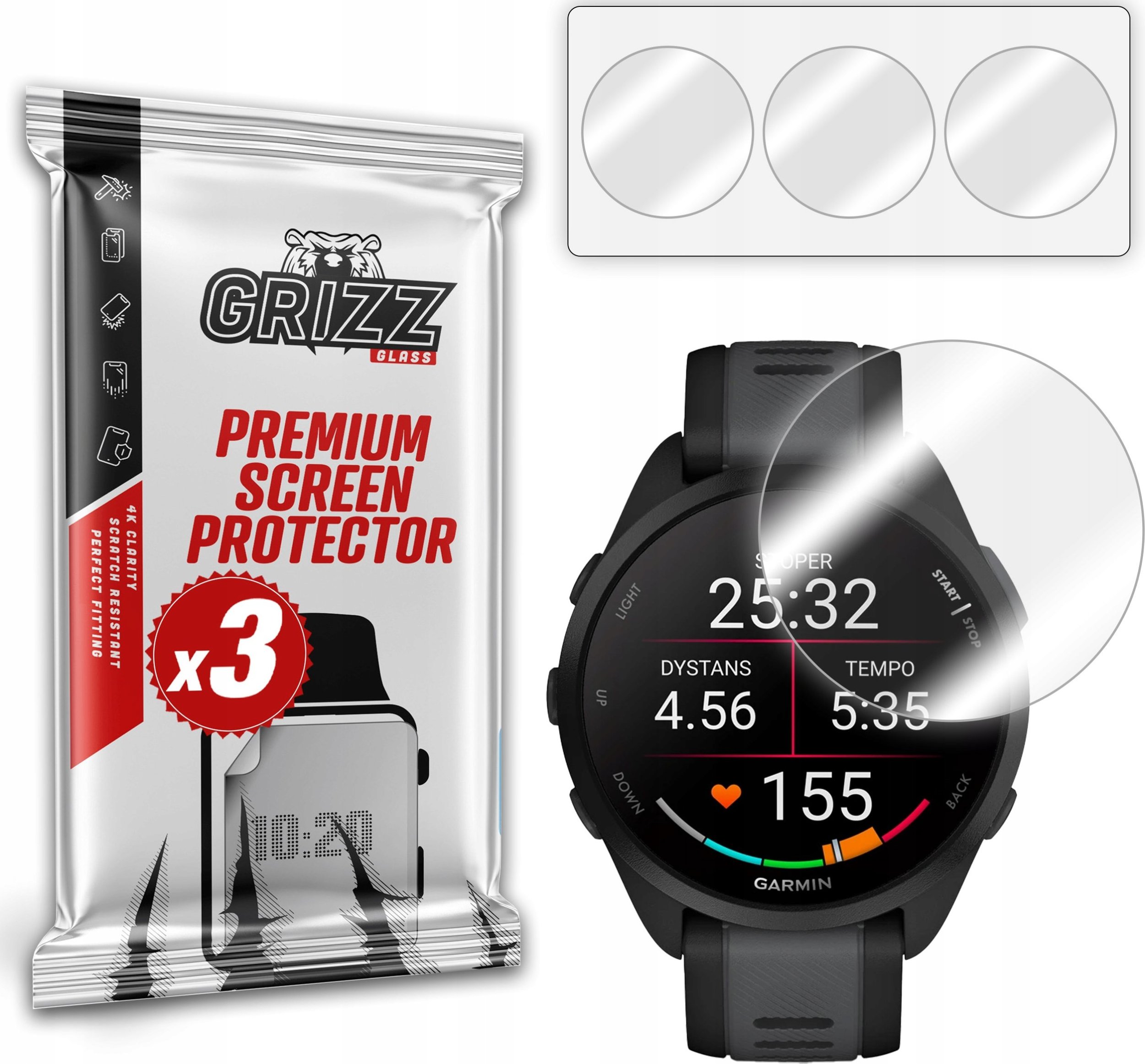 Folia hydrożelowa GrizzGlass Hydrofilm do Garmin Forerunner 165