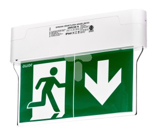 AWEX Oprawa awaryjna ARROW N IP44 1W 1h dwuzadaniowa dwustronna z auto testem ARN/1W/BSA/AT/WH