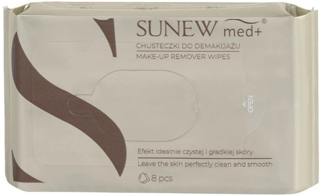 SunewMed+ Make-up remover wipes chusteczki do demakijażu 8szt.