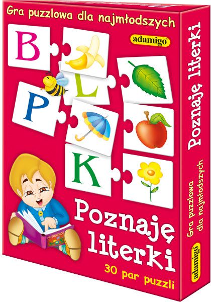 Adamigo Gra Puzzlowa Poznaję Literki - 5581