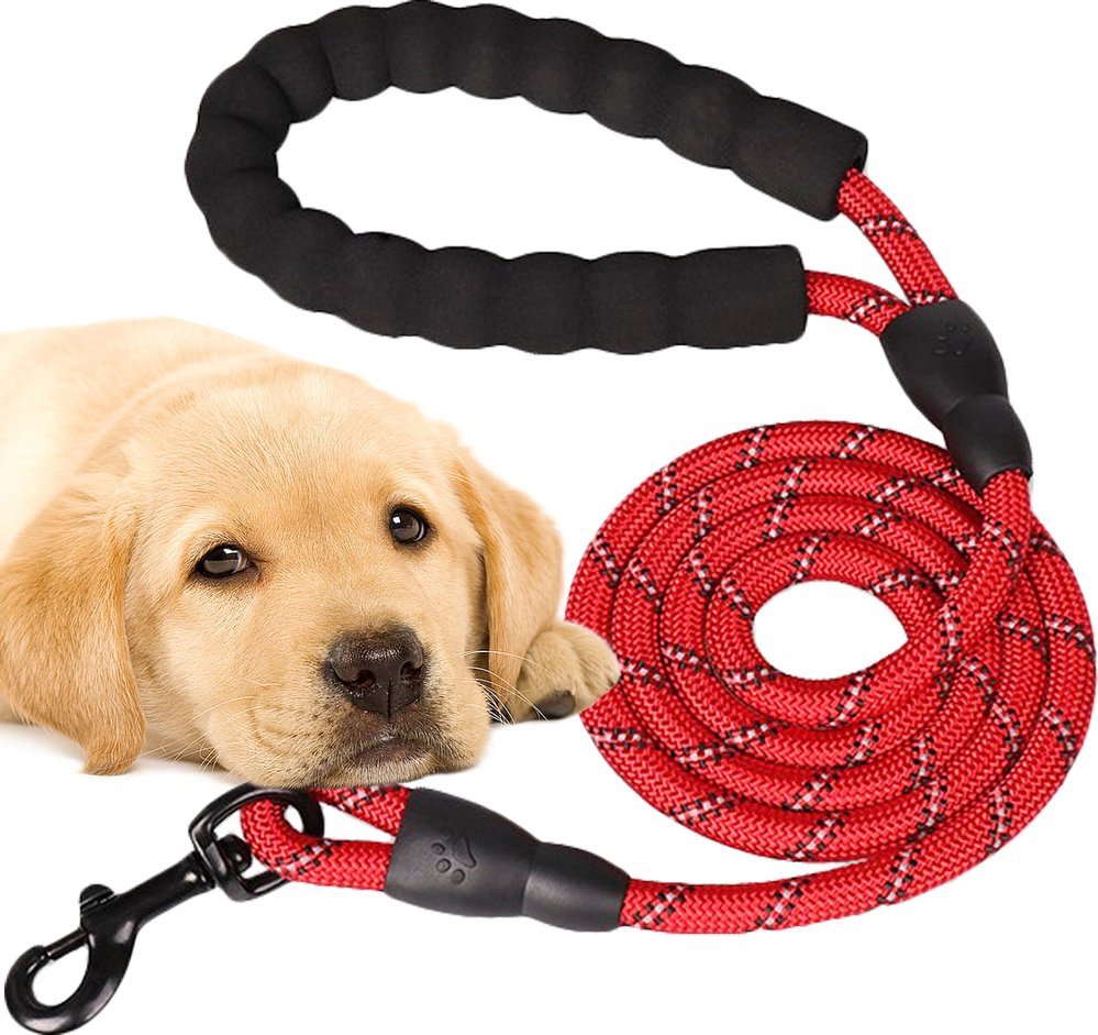 Przyjaciele Mocna smycz treningowa linka dla psów psa z rączką odblask gruba wytrzymała Mocna smycz treningowa linka dla psów psa z rączką odblask gru