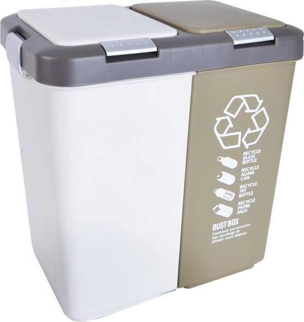 Kosz na śmieci Orion do segregacji na przycisk 2x10L Mix (Ori_731259)