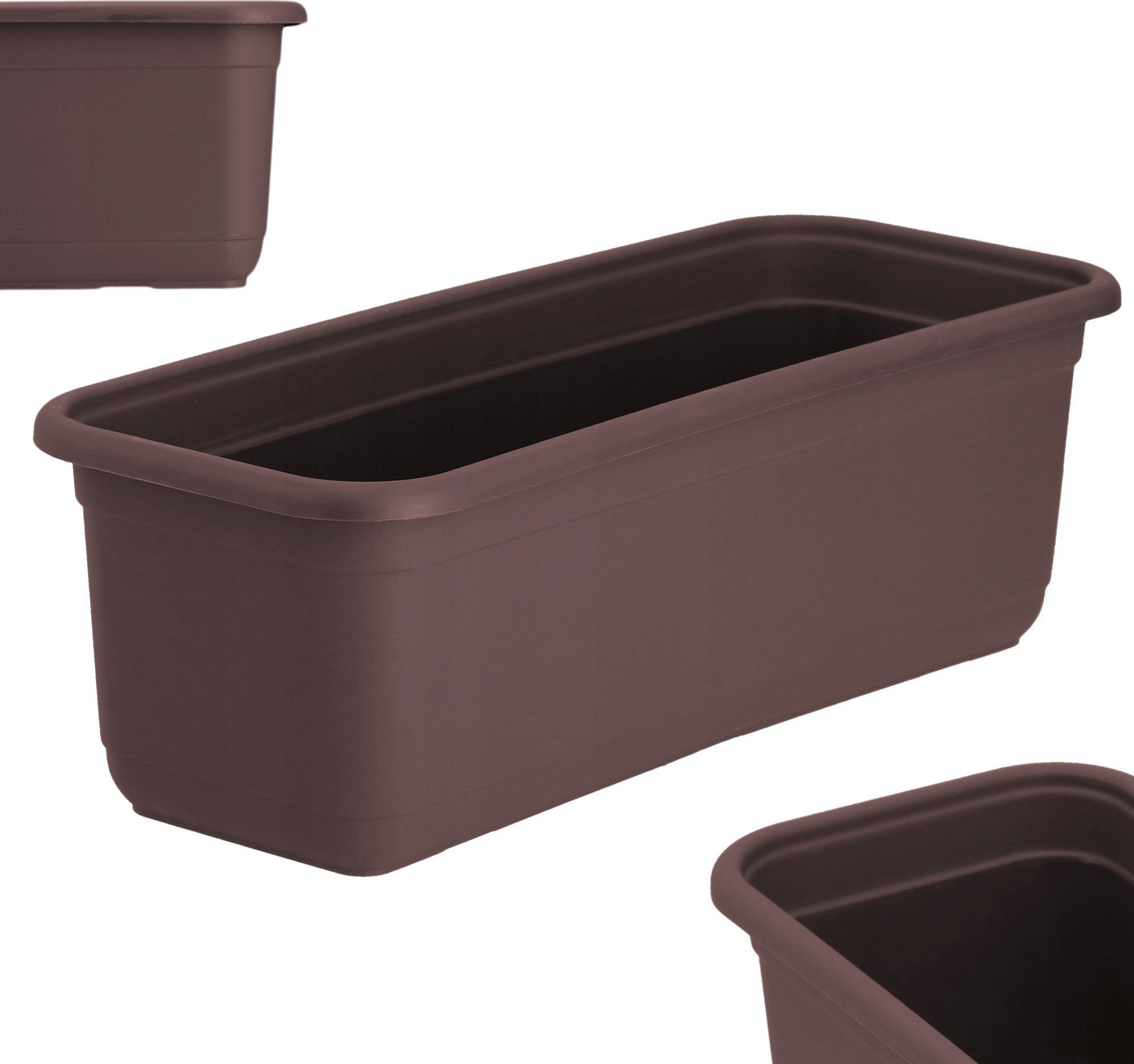 Kadax KADAX Doniczka Skrzynka Balkonowa 40cm Brązowa