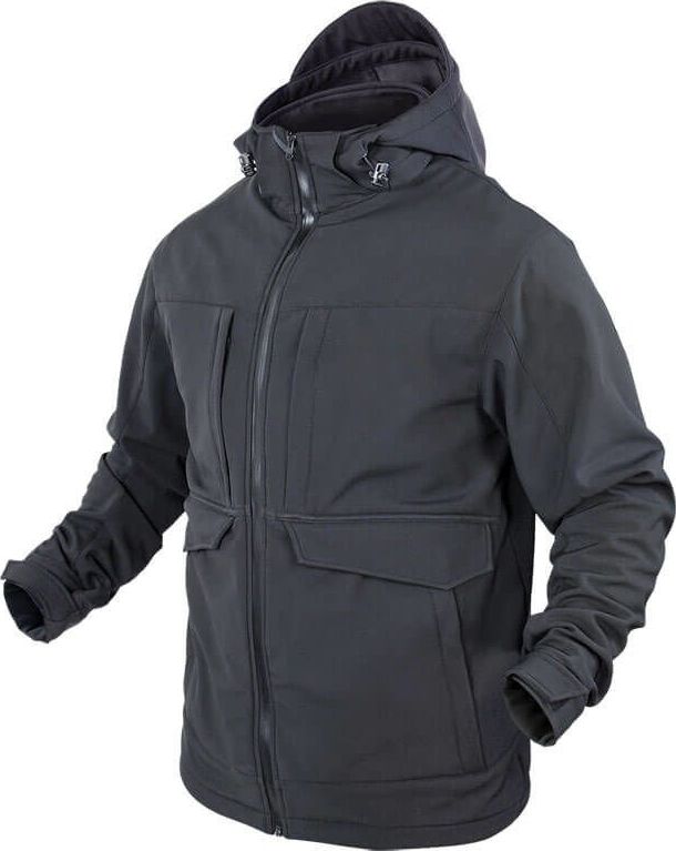 Condor Kurtka męska Softshell Overcast Parka Czarna r. M