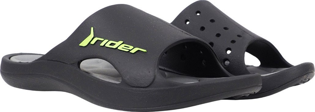 Klapki męskie Rider Bay XIV AD czarno-szaro-zielone 83632-AZ135 43