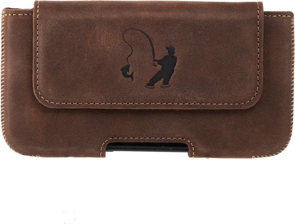 Surazo Kabura na pasek skórzana Belt Case - Orzechowy - Wędkarz Google Pixel 4 XL