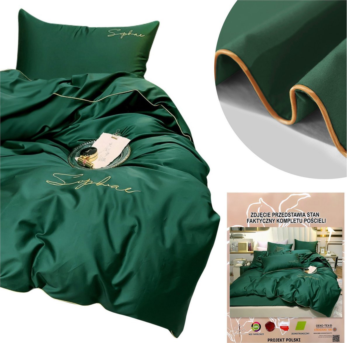 LOZKOHOLICY.PL Sp.z o.o. Sp. K. Pościel 140 x 200 2cz z Haftem Areta 01
