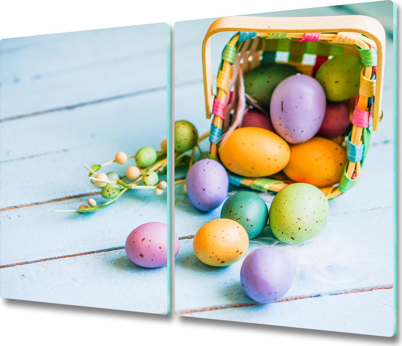 Deska do krojenia Tulup szklana Wielkanoc jajka 1 52x30cm 2szt.