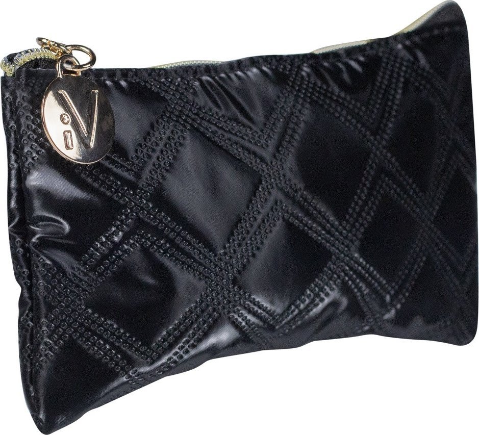 Inter Vion Gold &amp Black kosmetyczka pikowana mała czarna