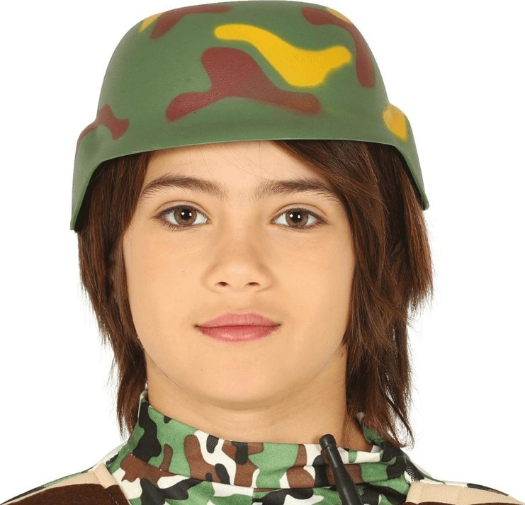 Guirca Hełm żołnierza wojskowy zielony (dla dzieci)