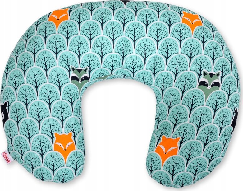 Poduszka rogal do karmienia fasolka rozbieralna- miętowy las