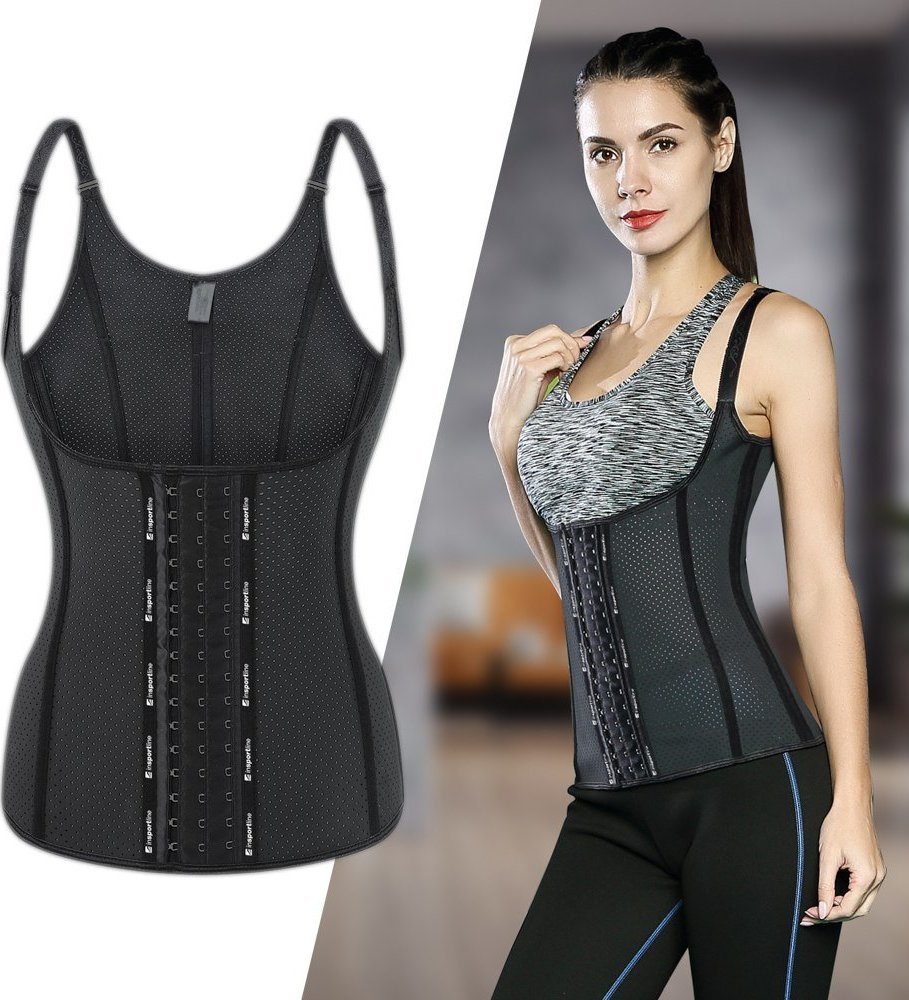 inSPORTline Gorset fitness na ramiączkach inSPORTline Corsup - Kolor Czarny, Rozmiar L