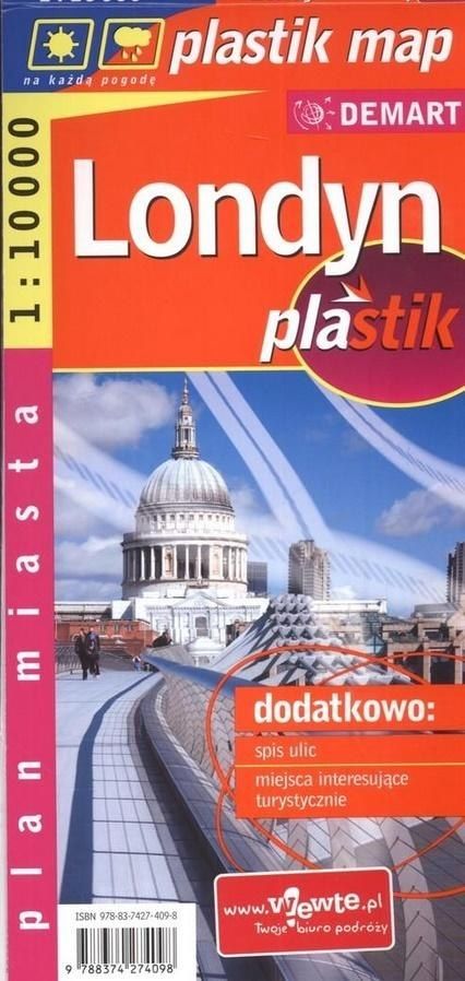 Londyn - laminowany plan miasta 1:10 000