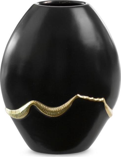 Eurofirany WAZON DEKORACYJNY EBRU 20X11X25 CM CZARNY