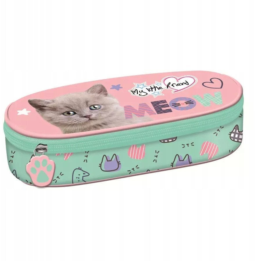 Piórnik saszetka usztywniona z wewnętrzną klapką PCL-01 My Little Friend Fluffy Kitty