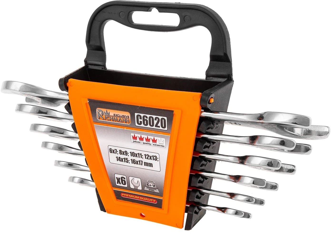 Klucze płaskie 6-17mm 6 elementów, Richmann C6020