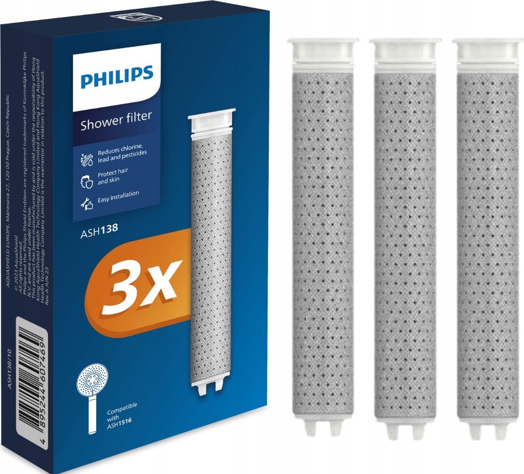Hama PHILIPS Wkład filtra do SŁUCHAWKI PRYSZNICOWEJ, 3 SZT ASH138/10