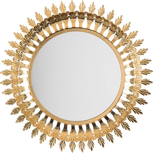 Beliani Lustro ścienne 60 cm złote VOREY