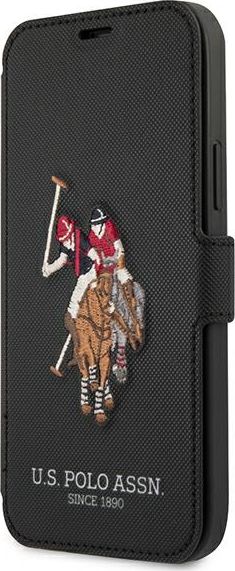 U.S. Polo Assn US Polo USFLBKP12SPUGFLBK iPhone 12 mini 5,4" czarny/black book Polo Embroidery Collection