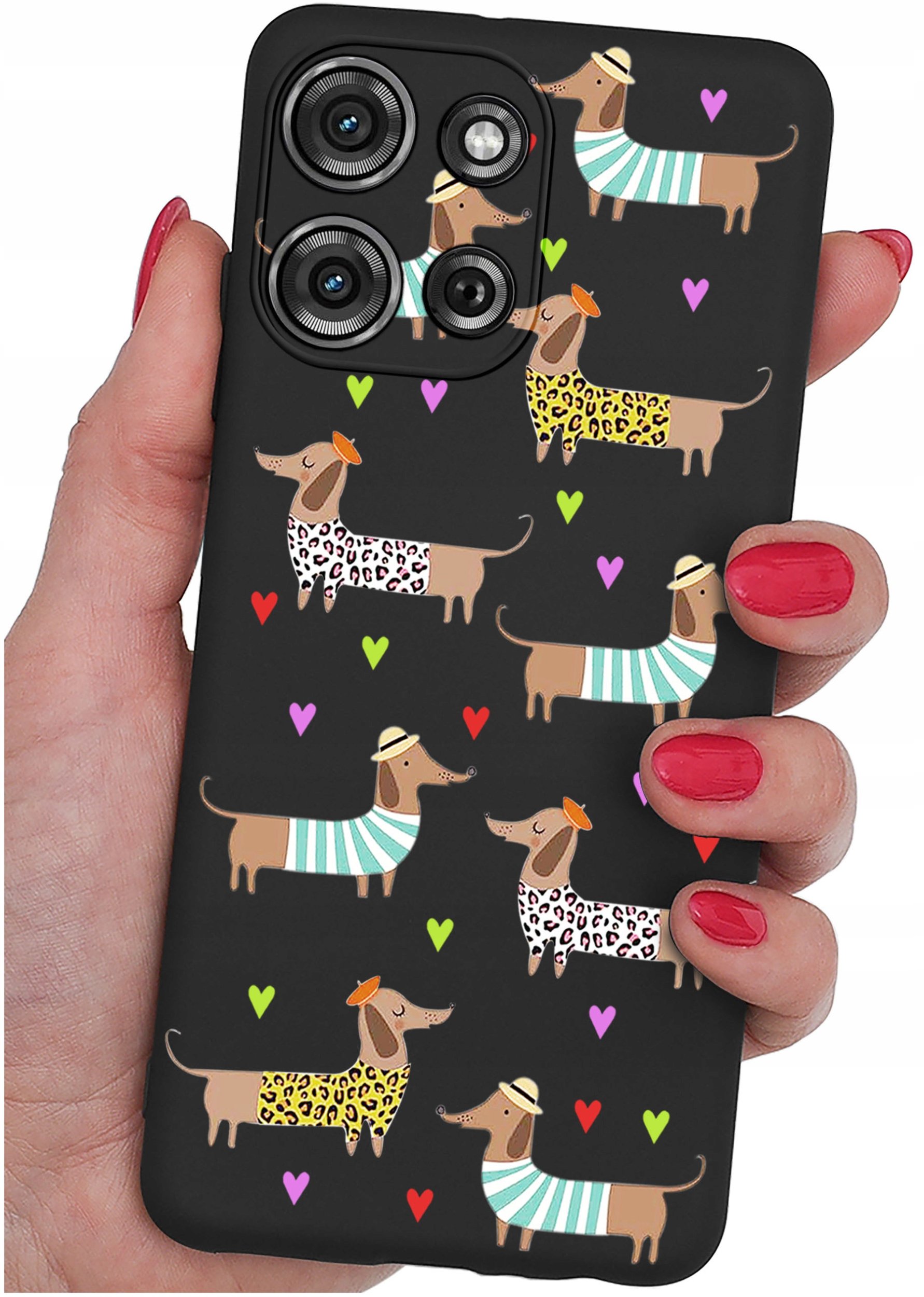 Etui do Motorola G75 5G | WZORY | SILIKONOWE MATT SZKŁO 9H