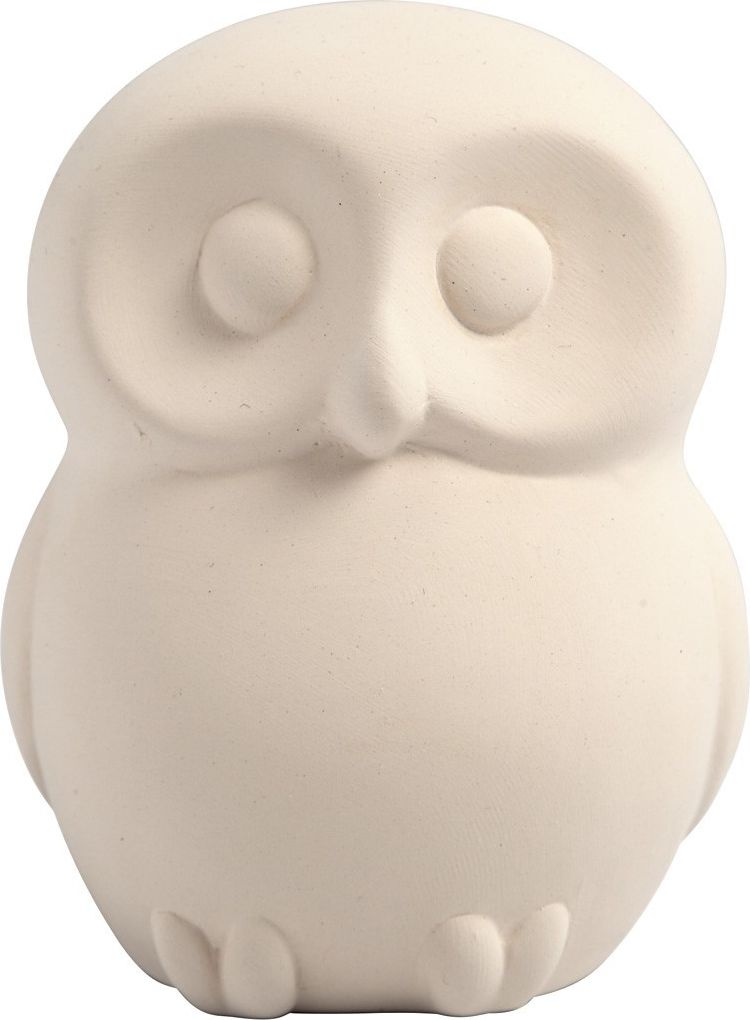 Creativ Company Sowa niska skarbonka z terakoty