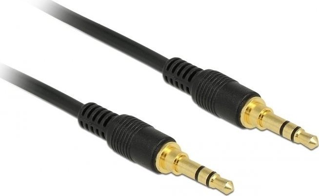 Kabel Delock Jack 3.5mm - Jack 3.5mm 1m czarny (85547)