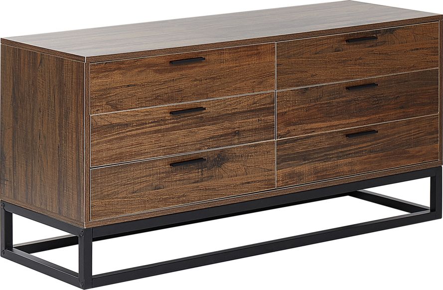 Beliani Komoda ciemne drewno DELTA
