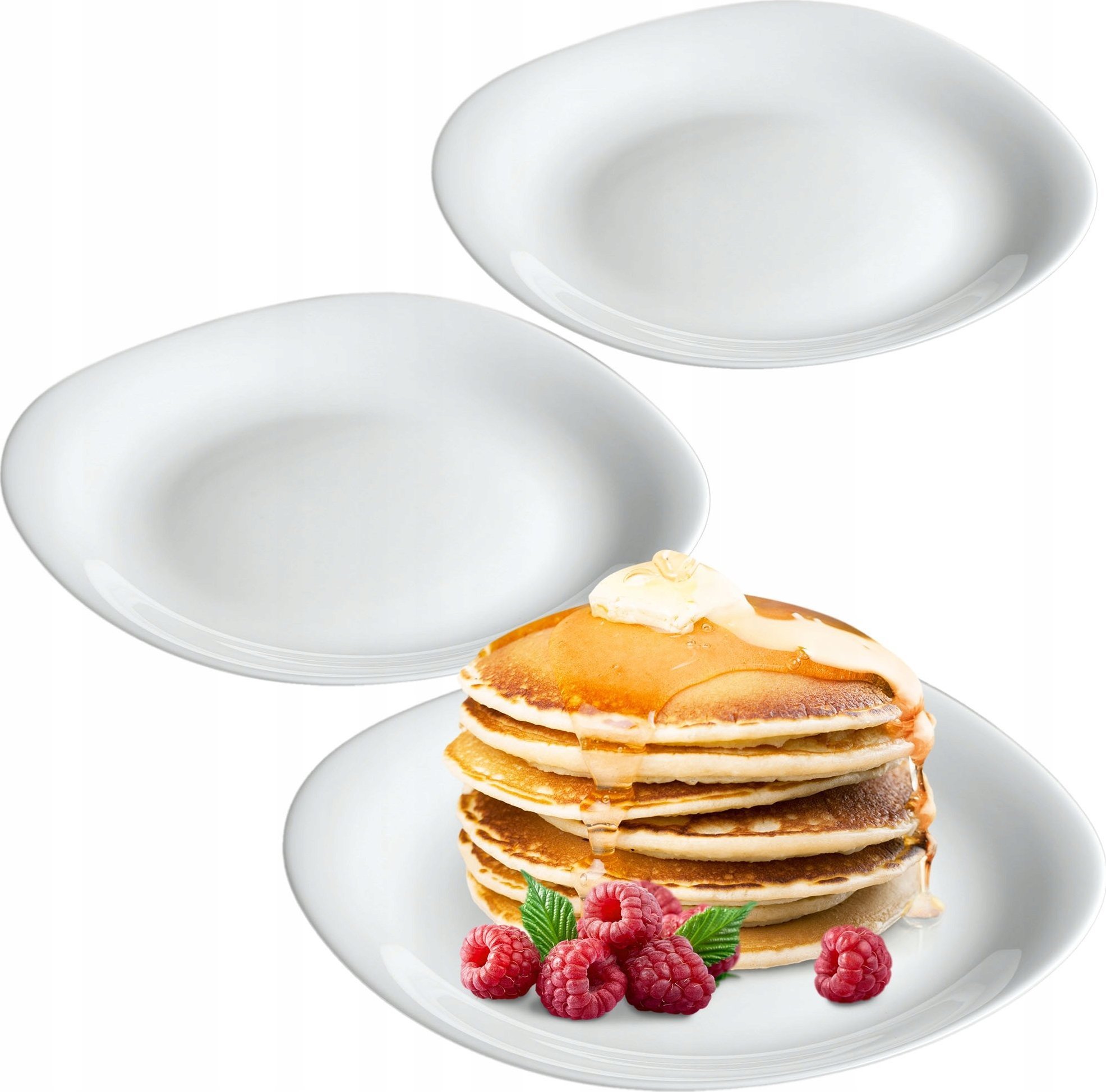 Kadax KADAX Talerz Obiadowy 28cm Płytki Biały Zestaw 3x