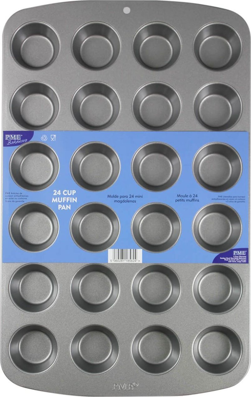 PME Nieprzywierająca forma do pieczenia 24 mini muffinek 36 x 26.5 cm biały